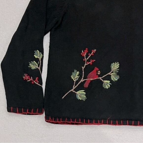 Coldwater Creek Cardinals Black Knit Cardigan Size XL - Picture 11 of 14